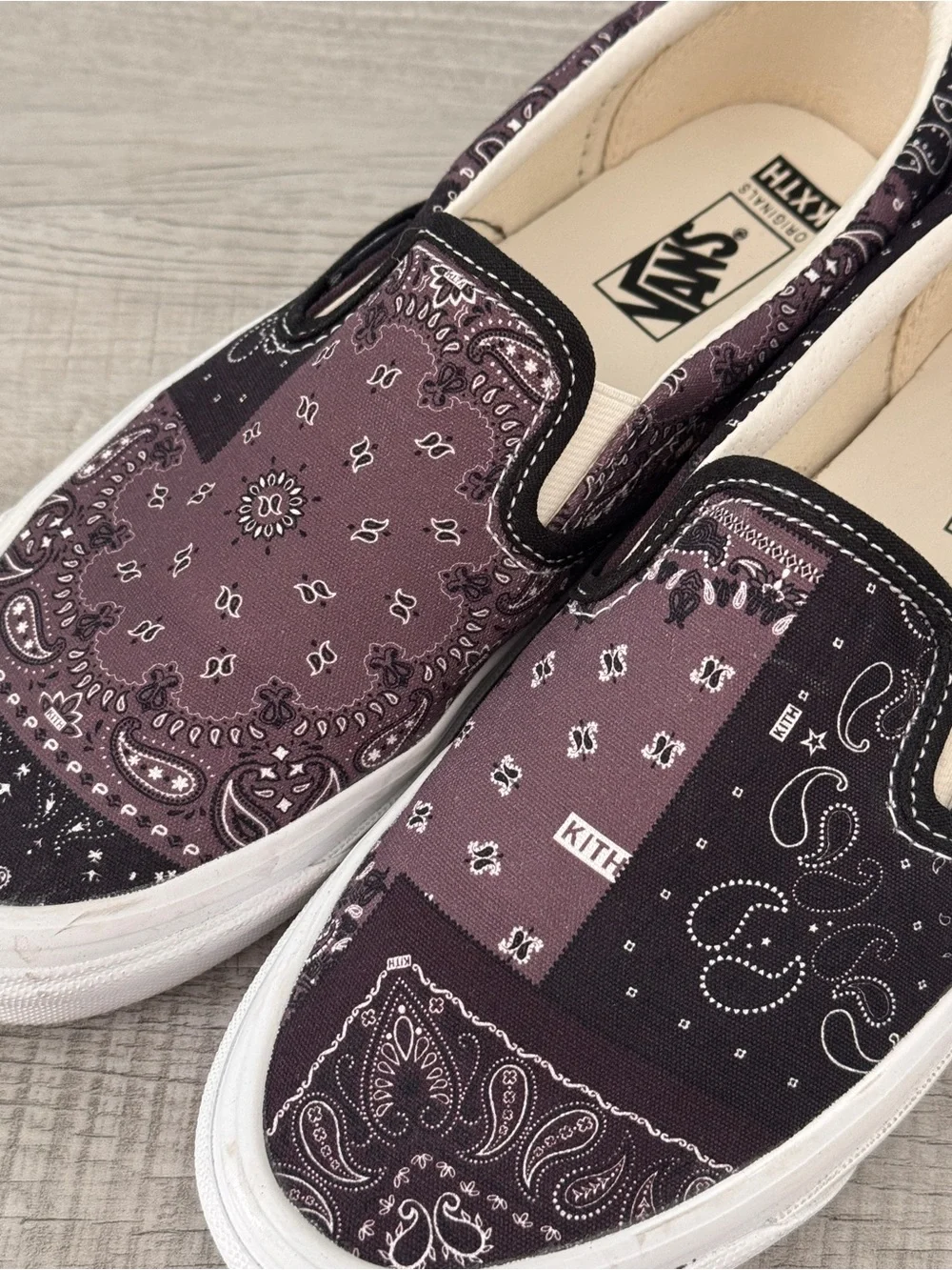 Kith x Vans Vault Classic slip on shoe LX Bandana moonless night 8.5 sneaker